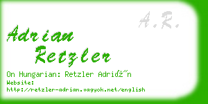 adrian retzler business card